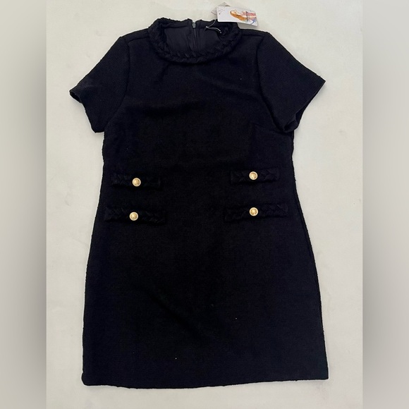 PRETTYGARDEN NWT Women's Tweed Short Dress Crewneck Short Sleeve Mini size S - Picture 1 of 9